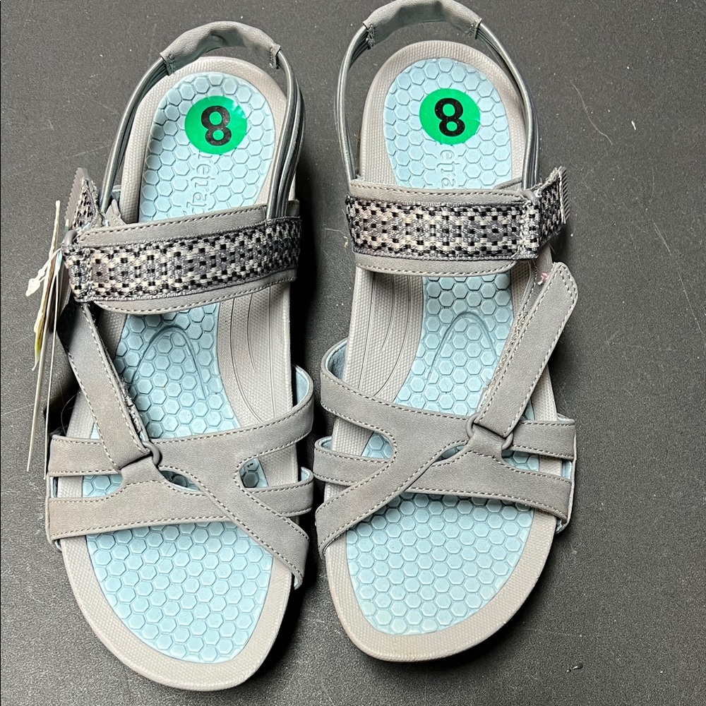 Stylish Gray Strappy Sandals